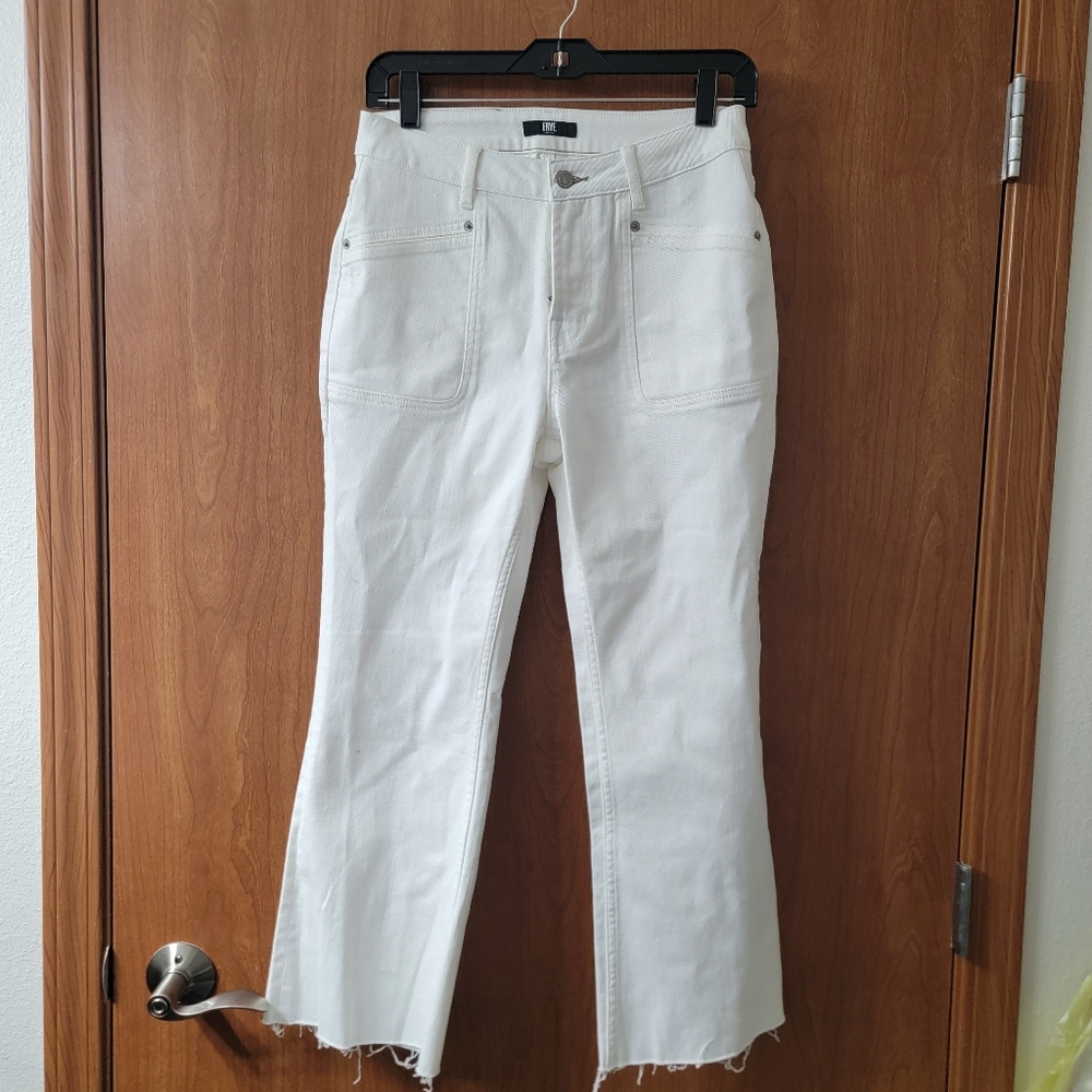 Frye Veronica Crop Boot Jeans Bright White Size 26